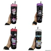 ราคา Sanrio 850ml ถ้วยฟางแบบพกพา Kuromi ขวดน้ําพลาสติกความจุขนาดใหญ่สําหรับเพื่อนของขวัญ (25045678557)