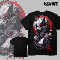 ราคา Dog God Wolf God Tattoo Bully Dog Print Shirts Unisex Cotton Black T shirts (40012445898)