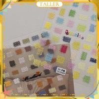 ราคา พร้อมส่ง สติกเกอร์ติดเล็บลายตารางเล็กสด ลายตาข่ายผ้า Maillard สติ๊กเกอร์ตกแต่งเล็บ อุปกรณ์ทำเล็บ สำหรับร้านทำเล็บ 2 แบบ TALLER (44168302142)