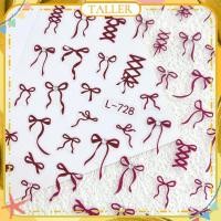 ราคา พร้อมส่ง สติกเกอร์ติดเล็บลายโบว์ไม่สม่ำเสมอ โบว์ริบบิ้นสีดำ ขาว ชมพู ไวน์แดง สติ๊กเกอร์ตกแต่งเล็บสำหรับนักเรียนหญิง อุปกรณ์ทำเล็บ สำหรับร้านทำเล็บ TALLER (28533321117)