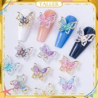 ราคา พร้อมส่ง 10 ชิ้น Nail Art Laser Big Butterfly Jewelry Light Luxury Ice Transparent Elf Alloy Diamond Charm Spring Summer Nail Decoration Nail Tool For Nail Shop TALLER (44350087166)