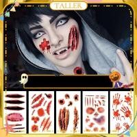 ราคา พร้อมส่ง สติ๊กเกอร์รอยสักลายแผลเป็น ปกป้องสิ่งแวดล้อม ของตกแต่งฮาโลวีน กันน้ำ เพิ่มอารมณ์ขัน แต่งแต้มลายแผลเป็น รอยสักแผลเป็นแบบสมจริง รอยสักแผลเป็น TALLER (44750291275)