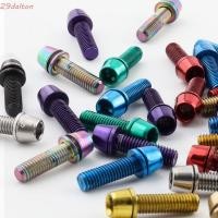 ราคา DALTON 6 ชิ้น เซ็ตสกรูแฮนด์จักรยาน ไทเทเนียมชุบ M5 17 มม ที่จับจักรยานในสลักเกลียว ก้าน Riser Fix Bolt สแตนเลสจักรยานดิสก์เบรก Caliper Bolt จักรยาน Handlebar (53650015218)