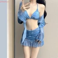 ราคา DALTON บิกินี่แขวนคอ Halter คอเซ็กซี่ออกแบบบิกินี่สองชิ้น สไตล์ยอดนิยมSlimming Fitแยกบิกินี่แขนยาวชุดว่ายน้ําชายหาด (53200472665)