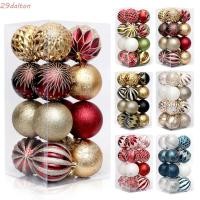 ราคา DALTON 16 ชิ้นทาสีลูกคริสต์มาสชุด 8 ซม การ์ตูน Electroplated คริสต์มาสแขวนลูก ของเล่นเด็ก Elegant สีแดงพลาสติกสีดํา Merry Xmas Tree Decor เด็ก (49701041777)