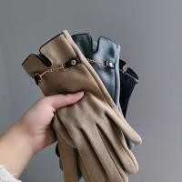 ราคา ถุงมืออุ่นสุภาพสตรี กันลม กันหนาว ถุงมือหน้าจอสัมผัสกํามะหยี่เยอรมันถุงมือฤดูหนาวสุภาพสตรี (28912069961)