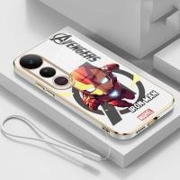 ราคา Vivo V50 Lite V50Lite 5G Iron Man TPU Square Case เรืองแสง Arc Reactor ออกแบบหรูหราฝาครอบชุบ (25544584022)
