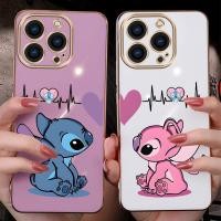 ราคา MOTO G9 Power G9 G8 Play E7 Plus G8 Power Couple Lovers Stitch Case Glossy ยางนุ่ม Disney Cover (41714067919)