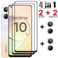 ราคา ฟิล์มกระจกนิรภัยกันรอยหน้าจอ 9D 4 in 1 สําหรับ Realme 10 2022 realme10 Pro Plus (17190789517)