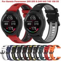 ราคา สายนาฬิกาข้อมือซิลิโคน 18 20 22 มม สําหรับ Garmin Forerunner 265 255 245 645 158 55 Vivoactive 4 4S 3 Venu 2 2S 2 Plus Sq 2 (21388237929)