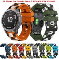 ราคา สายนาฬิกาข้อมือซิลิโคน 22 26 มม สําหรับ Garmin Fenix 7 7X 6 6X Pro 5 5X Plus 3HR 935 945 S60 S62 (22437451553)