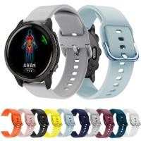 ราคา 20 22 มม ซิลิโคนสําหรับผู้เบิกทาง Garmin 165 55 158 245 645 265 255 745 Vivoactive 5 4 3 Venu 3 2 2Plus Venu SQ Approach S40 S42 S12 เปลี่ยนสายนาฬิกา (27530671617)