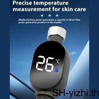 ราคา ABS LED Water Flows เครื่องวัดอุณหภูมิอุณหภูมิฝักบัวการตรวจสอบ Made Easy Shower Head ภายนอก LED A (41324925267)