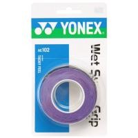 ราคา YONEX Tennis Badminton Grip Tape Wet Super Grip Set of 3 AC102 Dark Purple (49100922453)