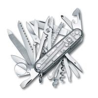 ราคา VICTORINOX Swiss Champ Silver Tech Swiss Army Knife Multifunctional Knife for Disaster Preparedness Outdoor Activities and Camping with Pliers Scissors and Loupe This Swiss made multi tool features 33