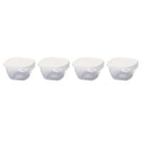 ราคา HARIO Heat Resistant Glass Storage Container White 110ml Made in Japan Oven Microwave and Dishwasher Safe Convenient for Dish and Food Storage MKK 2012 OW Set of 4 (53200898086)