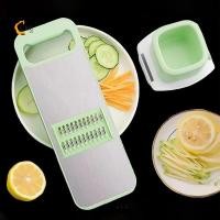 ราคา เครื่องปอกสับผักสแตนเลส 5 ใน 1 เครื่องมือครัวมัลติฟังก์ชั่น (43867458741)