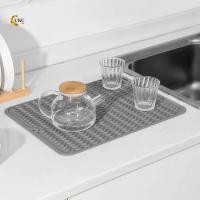 ราคา แผ่นซิลิโคนอบแห้ง แผ่นเคาน์เตอร์ครัวขนาดใหญ่พร้อมท่อระบายน้ําทําความสะอาดง่าย (43217467180)