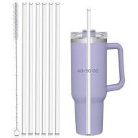 ราคา Stanley Cup Replacement Straw 6 หลอดอะไหล ่ เหมาะสําหรับ Stanley Adventure Travel Glass หลอดพลาสติกพร ้ อมแปรงทําความสะอาดถ ้ วย (24027015101)