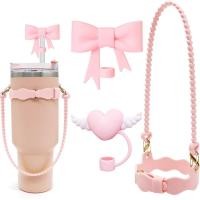 ราคา ขวดน้ำ Stanley Cup สายรัดซิลิโคนอ่อนปรับได้เหมาะสำหรับขวดนมขนาด8 40ออนซ์ส่วนใหญ่ (29778501842)