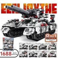 ราคา 1688ชิ้น 8in1ชุดเล่นรถถังหุ้มเกราะรถถังการศึกษาประกอบของเล่นสำหรับเด็กผู้ชายประกอบแบบจำลองชุดต่อเลโก้เด็กของขวัญวันเกิด (40762402258)