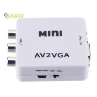 ราคา A W AV RCA เป็นอะแดปเตอร์วิดีโอ VGA HD 1080P กล่องสวิตช์แปลงทีวี (46651150543)