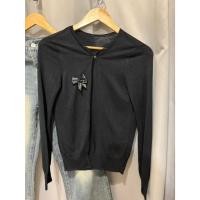 ราคา เสื้อคาร์ดิแกนสีดำที่มีโบว์ประดับอยู่ด้านหน้า เสื้อคาดิแกนแบบบาง เสื้อคลุม เสื้อคาร์ดิแกนบาง โทนสีดำ (54450931016)