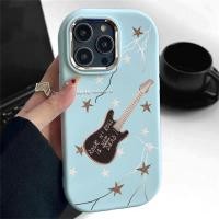 ราคา เคสโทรศัพท์มือถือแบบนิ่ม กันกระแทก ลายกีตาร์ สีเงิน ทอง สําหรับ iPhone 15promax 14 1311 xs Xri 1 12 11 xs xr 8plus OL6V (25457086868)