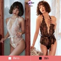 ราคา ชุดนอนผู้หญิง ชุดนอนลูกไม้ แบบบอดี้สูทคล้องคอ N 533 ราคาส่ง (11885354667)