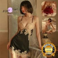 ราคา ชุดนอน ลูกไม้ช่วงอกและชายกระโปรง ชุดนอนไม่ได้นอน N 448 ราคาส่ง (8984482786)