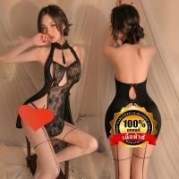 ราคา ชุดกี่เพ้า ชุดนอนเซ็กซี่ ของแท้เกรดดี คอจีนแหวกอกผ้าซีทรู สุดแซ่บ N 1199 (22872548799)