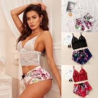 ราคา ชุดนอนเซ็ท 2 ชิ้น ลายลูกไม้ ชุดนอนเสื้อกางเกง N 635 (14309345971)