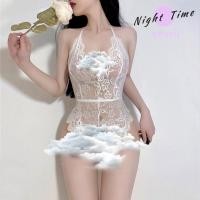 ราคา ชุดนอน ชุดนอนไม่ได้นอน ชุดนอนลูกไม้ งานสายเดี่ยวแบบบอดี้สูท N 310 (13187268595)