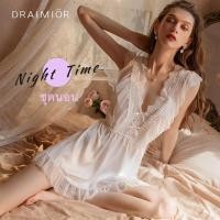 ราคา ชุดนอนกระโปรง ผ้าชีฟอง ด้านหน้าแหวกเหมือนกระดุม N 666 ขายส่ง (14929019596)