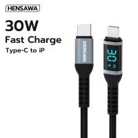 ราคา HENSAWA รุ่น US3109 PD 30W Type C To L แสดงผลแบบดิจิตอล Cable USB สาย สำหรับ iP 16 15 14 13 12 11 Pro Max Xs Plus iPad (28907872660)