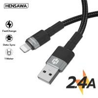 ราคา HENSAWA US5092 สายชาร์จเร็ว 2 4A USB to iP Type c Micro สายไนลอน 1เมตร for ไอโฟน 1M Fast Charge Cable Sync ชาร์จไว (24633972204)