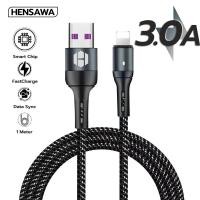 ราคา Hensawa สายชาร์จเร็ว 3 0A รุ่น US3094 USB to iP Type c Micro 1m สายถักสีดำ for ไอโฟน ทนทาน Fast Charge Cable Sync (29506403953)