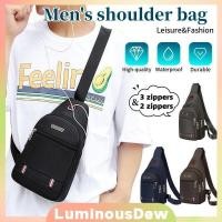 ราคา กระเป๋าสะพายข้างผู้ชายสไตล์เกาหลีแบบลำลอง กันน้ำ กระเป๋าสะพายข้างทรงธุรกิจ กระเป๋าคาดไหล่แบบอ็อกซ์ฟอร์ด 3 ช่อง มีพอร์ตชาร์จ USB LuminousDew (50801340875)
