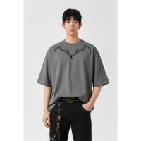 ราคา เสื้อยืดแขนสั้น ทำจากขนแกะหนังนิ่ม ทรงหลวม สไตล์แบรนด์อเมริกันทันสมัย (56601335595)