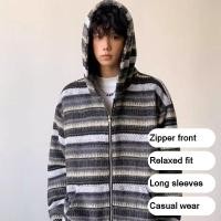 ราคา เสื้อสเวตเตอร์ซิปรอยทาง มีฮู้ด Unisex เหมาะสำหรับฤดูใบไม้ร่วง (49850091707)