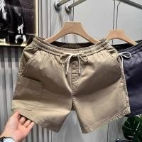 ราคา Zerotogue เอวยางยืด Drawstring Pu Shuai กางเกงผู้ชายกางเกงขาสั้นคาร์โก้ลําลองผู้ชาย (43700564975)