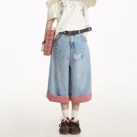 ราคา กางเกงชั้นในขาสั้นผ้าเดนิมย้อนยุคลายสก๊อต สไตล์สบายๆ สำหรับผู้หญิง เหมาะสำหรับฤดูร้อน (43259409199)