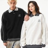 ราคา เสื้อกันหนาววินเทจกีฬา แบบคอปกโปโล แขนยาว สำหรับทั้งชายและหญิง ในสไตล์อเมริกันวิทยาลัย (41162002424)