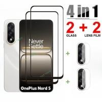 ราคา 4in1 ป้องกันหน้าจอสําหรับ OnePlus Nord 5 5G Nord5 กระจกนิรภัยด้านหน้าฟิล์มกล้องเลนส์ป้องกันฟิล์มนุ่ม (26338654718)