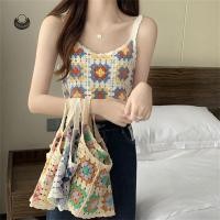 ราคา HSSL เสื้อกล้ามผู้หญิงสาวอวบ เสื้อสายเดี่ยว ผ้าถัก ปักลาย สไตล์ชนเผ่า เรโทร MCL (23436031577)