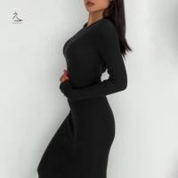 ราคา ชุดเดรสย้อนยุคคอกลมแขนยาวสีดำสำหรับผู้หญิง เอ็มซีแอล7717 (51150584719)