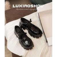 ราคา รองเท้าหนังแพลตฟอร์ม หนังวัวแท้ แบบอังกฤษ retro เพิ่มความสูง สำหรับผู้หญิง (28790401398)