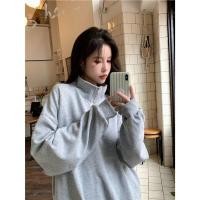 ราคา เสื้อโปโลสเวตเตอร์ผู้หญิง ไหล่ตก สไตล์ oversize หลวมแบบขี้เกียจ แขนยาว ใส่สบาย ฤดูใบไม้ผลิ ฤดูใบไม้ร่วง (43663612012)