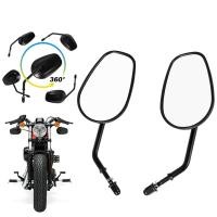 ราคา กระจกมองหลังโครเมี่ยม 8 มม สีดํา สําหรับรถจักรยานยนต์ Harley Davidson XL1200L XL883 XL Sportster (24659116768)