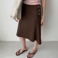 ราคา INBYIN A line midi skirt with side button detail กระโปรงแต่งอะไหล่ตาไก่ I2972 (41464174983)